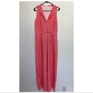 Red Gingham Jumpsuit / Romper ♥️🤍